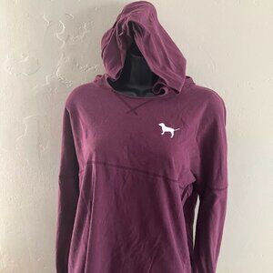PINK Victoria Secret XS Maroon Hoodie Pullover Light Weight
